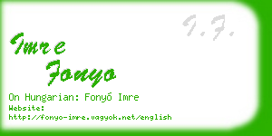 imre fonyo business card